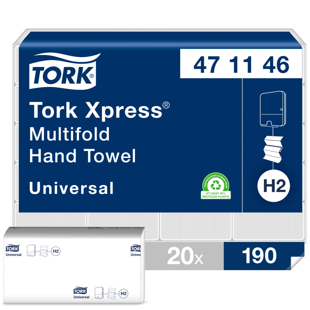 Tork H2 Universal Xpress Multifold 2 lager Handduk