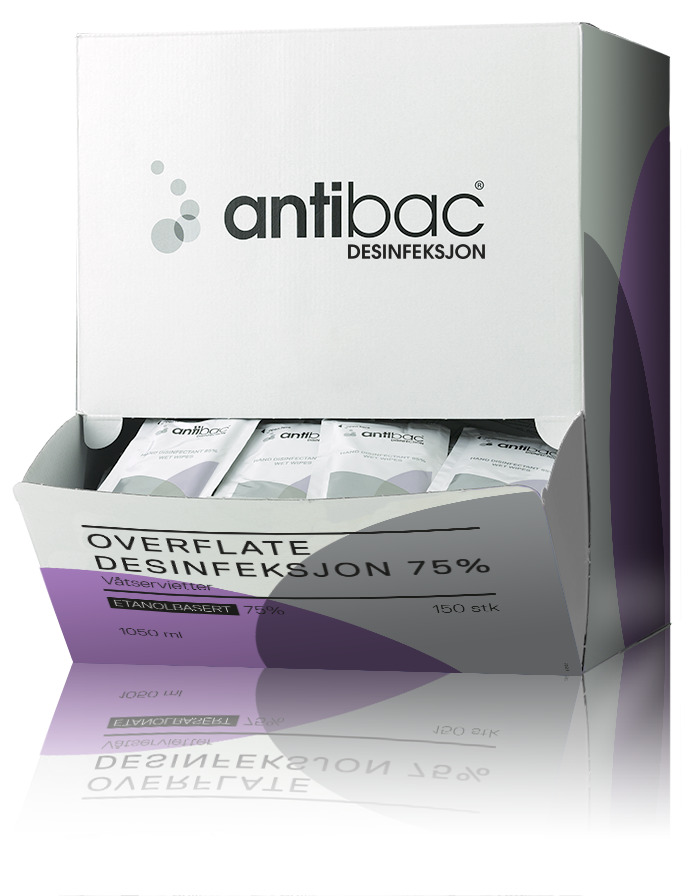 antibac Overflate Desinfeksjon Desinfektionsservetter