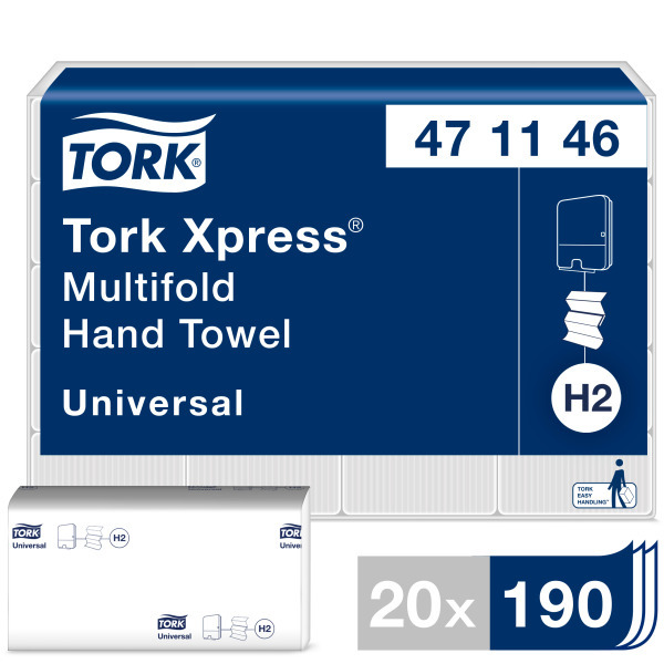 Tork H2 Universal Xpress Multifold 2 lager Handduk