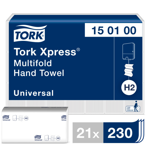 Tork H2 Universal Xpress Multifold mjuk 1 lager Handduk