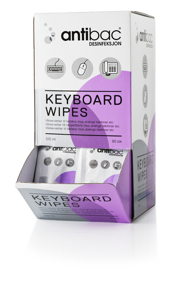 Antibac Keyboard Wipes Desinfektionsservetter